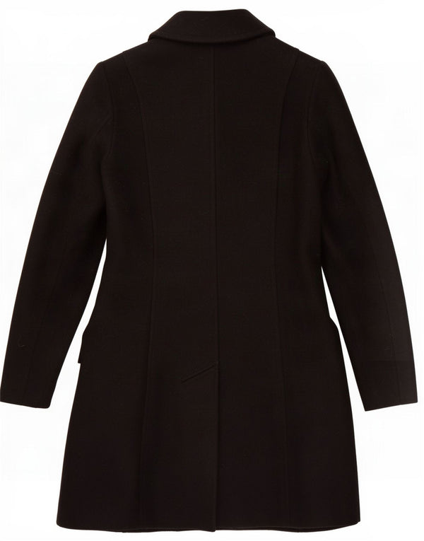 Płaszcz damski Benetton UK 6 XS, czarna wełna