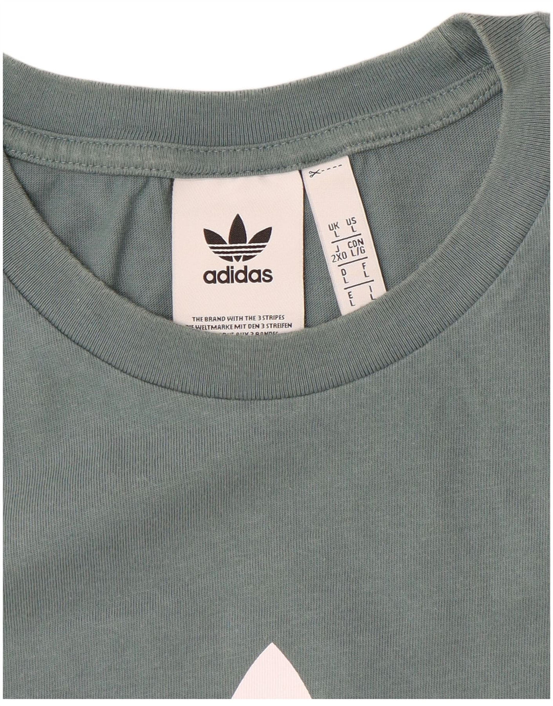 Męski T-shirt z grafiką ADIDAS, duży, niebieski