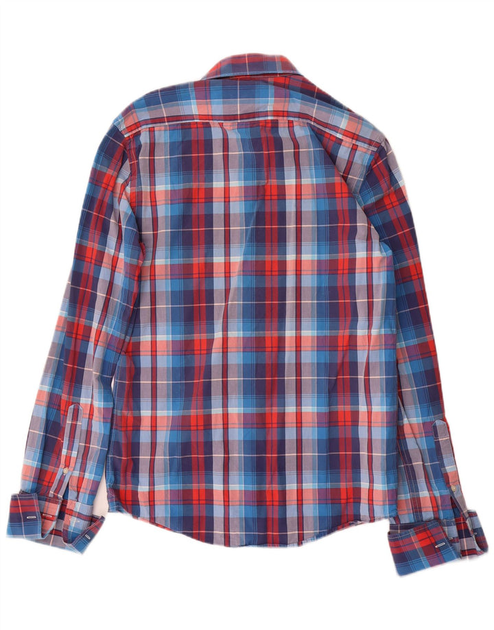 Koszula wizytowa męska Jack Wills w małą niebieską kratkę, bawełniana