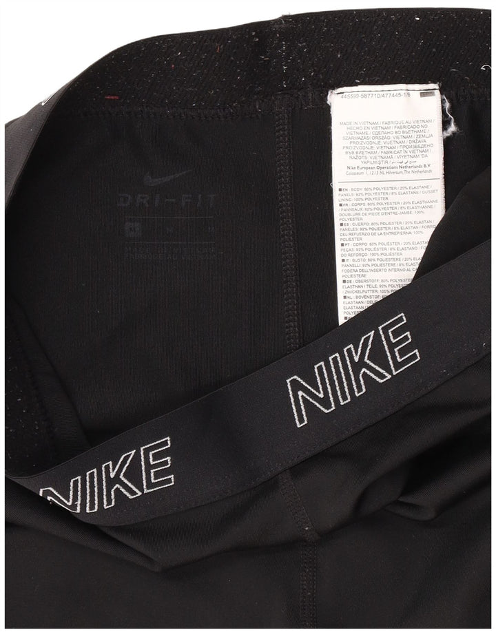 Damskie legginsy Nike Dri Fit Graphic UK 12, średni czarny poliester