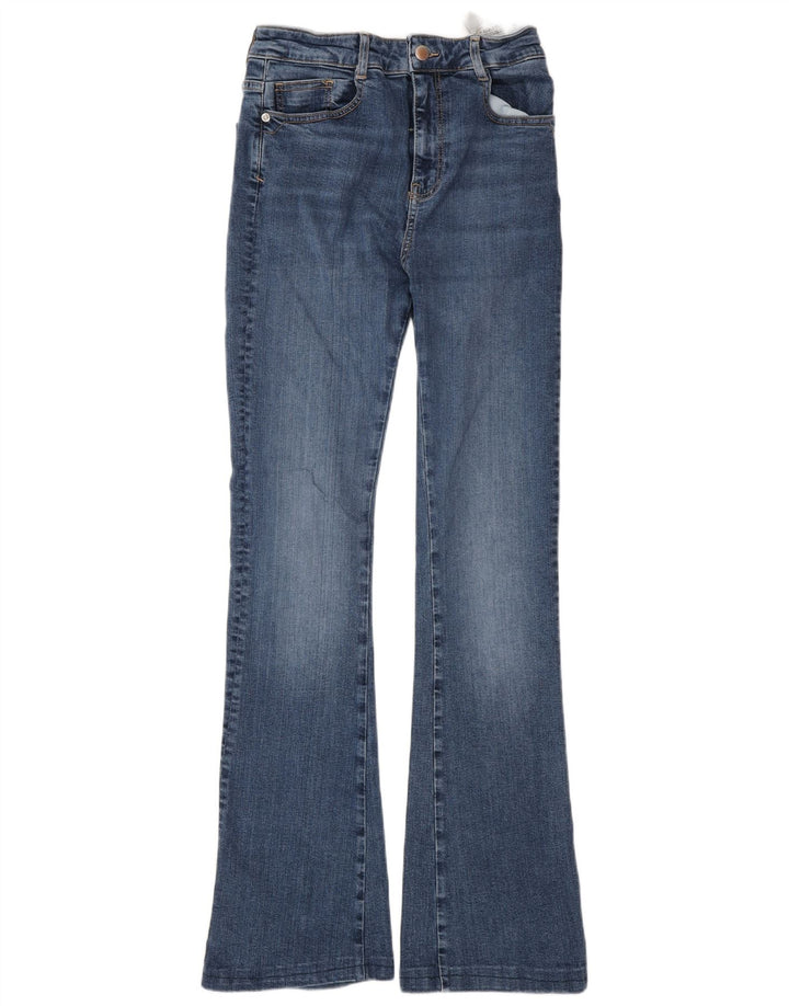 Damskie jeansy rozkloszowane Zara EU 38 Small W28 L32 Niebieskie bawełniane