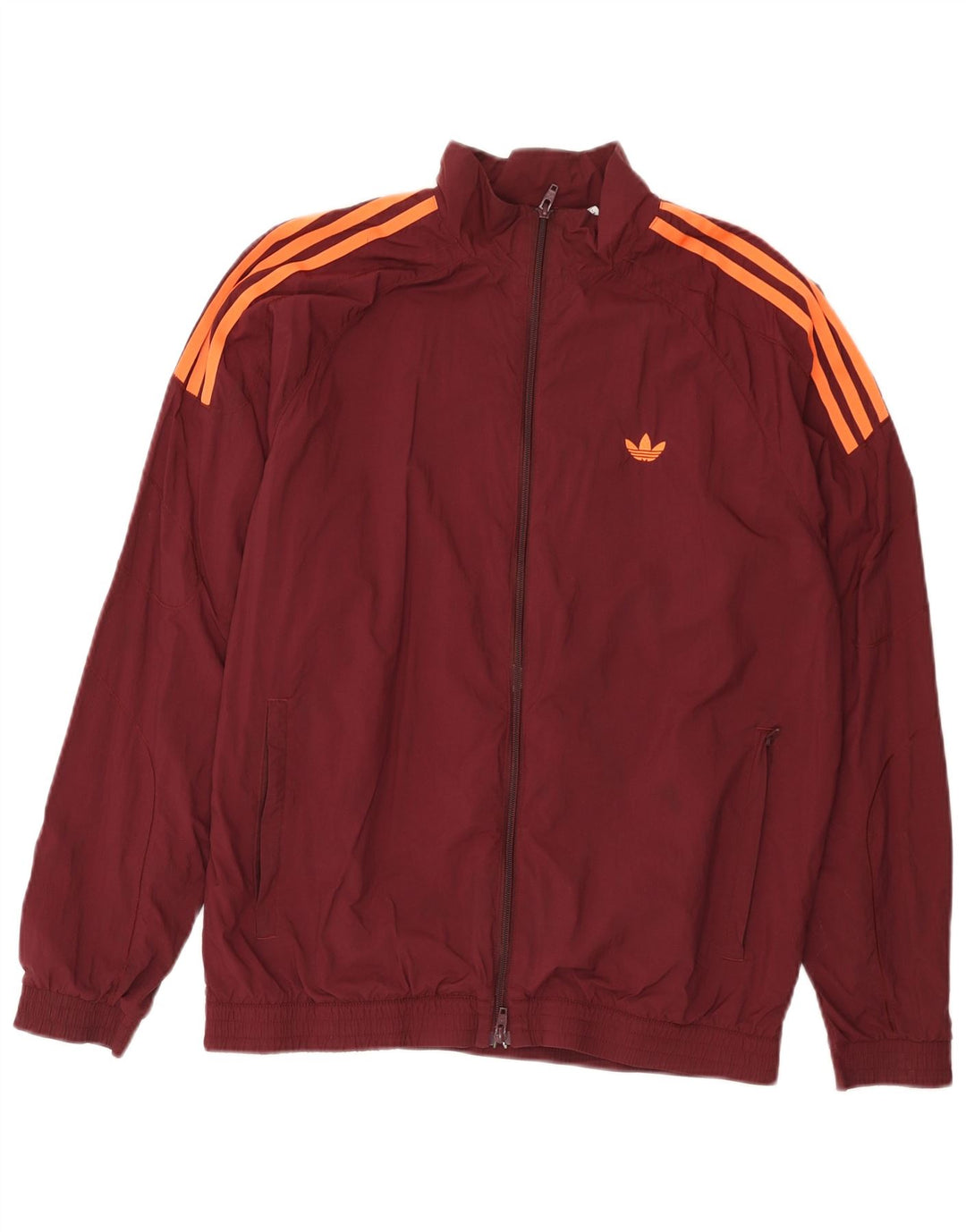 Męska bluza dresowa Adidas, średnia, bordowa nylonowa