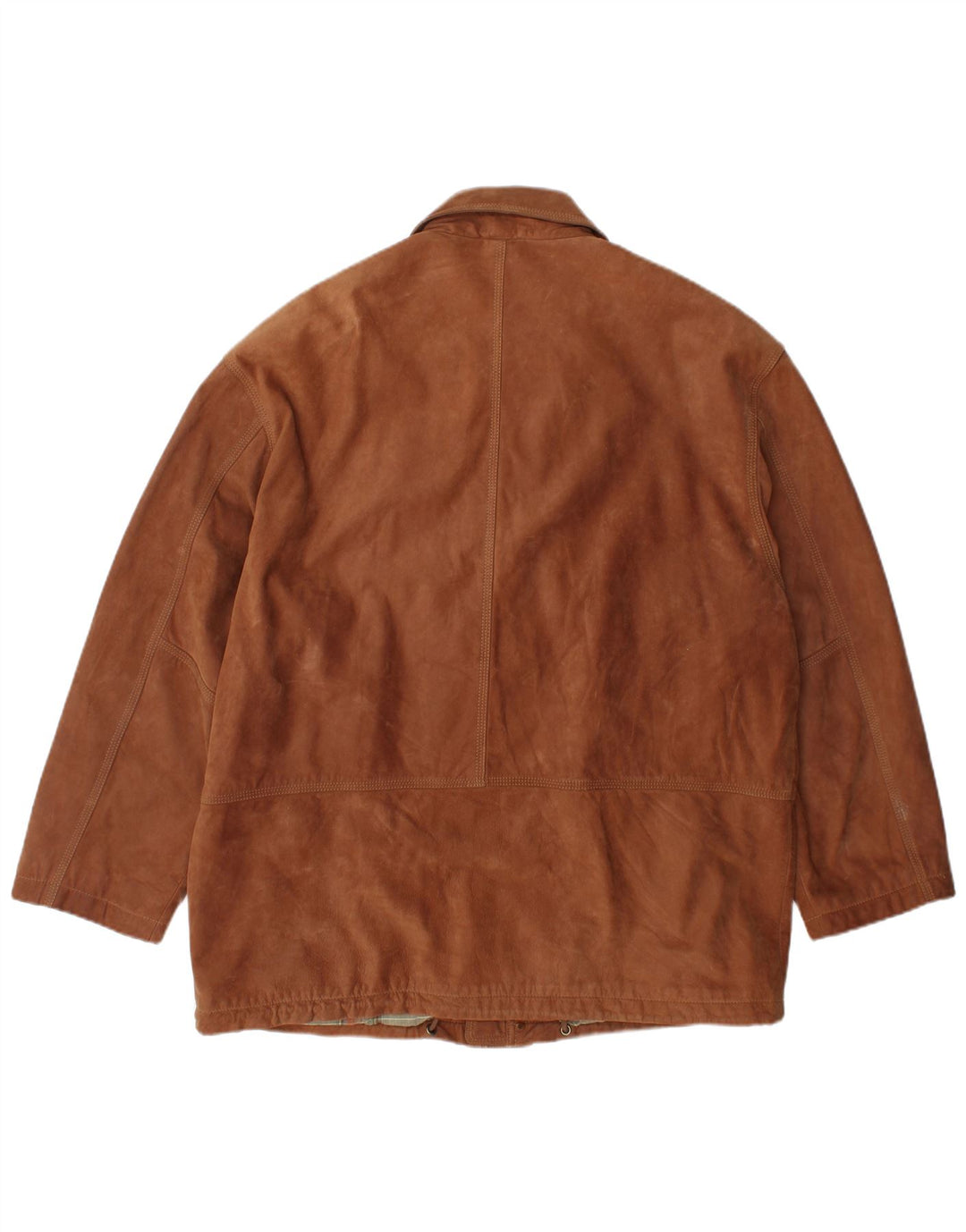 Męska zamszowa kurtka Giaccomo Larusso UK 42 XL Brązowa skóra