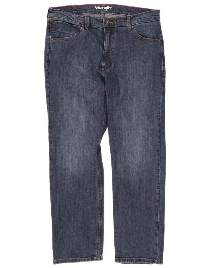Męskie jeansy Wrangler Regular Straight W34 L30 Niebieskie bawełniane