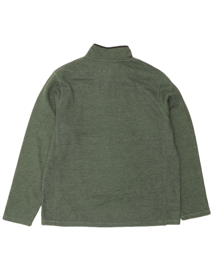 Męski sweter zapinany na zamek Mountain Warehouse, duży, zielony, bawełniany