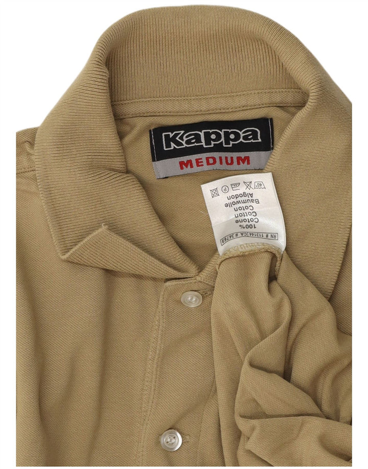 Męska koszulka polo Kappa, średnia bawełna khaki