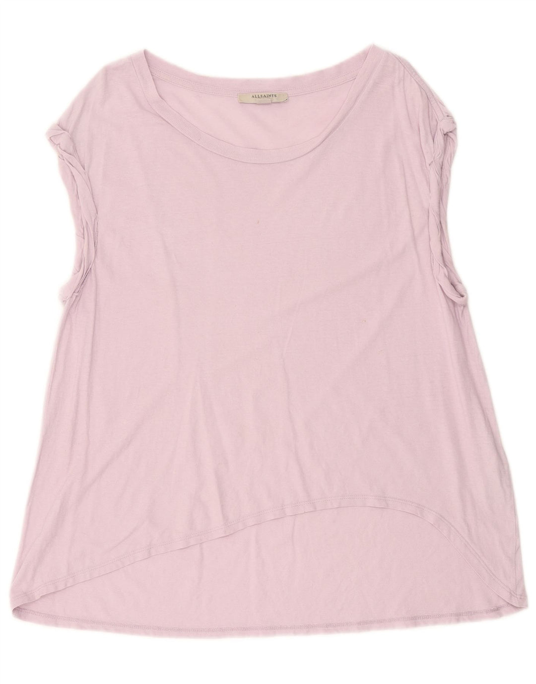 Damska kamizelka oversize All Saints Top UK 10, mała, fioletowa bawełna