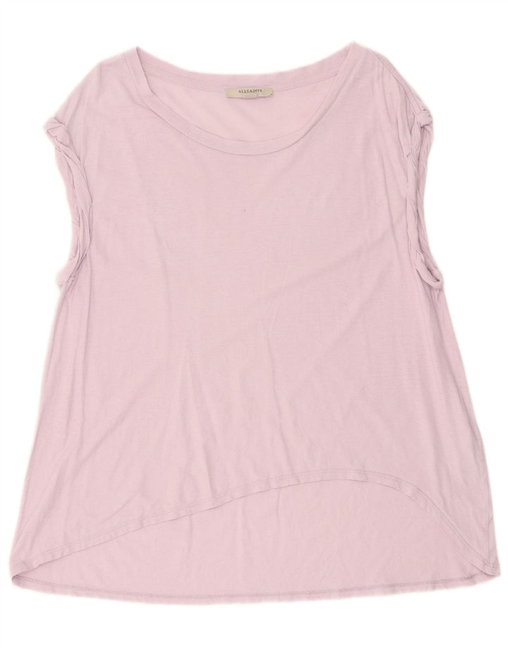 Damska kamizelka oversize All Saints Top UK 10, mała, fioletowa bawełna