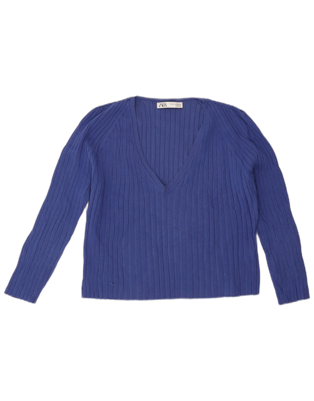 Top damski Zara z rękawem 3/4 UK 20 2XL niebieska wiskoza