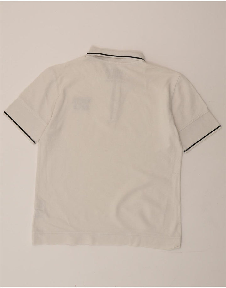 Męska koszulka polo z grafiką NORTH SAILS XL, biała, bawełniana