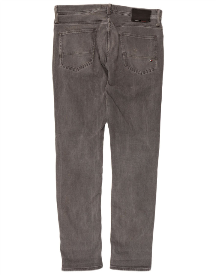 Męskie dżinsy Tommy Hilfiger Bleecker Slim W32 L32 Szara bawełna