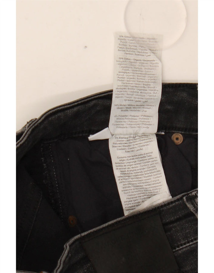 Męskie jeansy typu slim Jack & Jones W30 L34, czarne, bawełniane