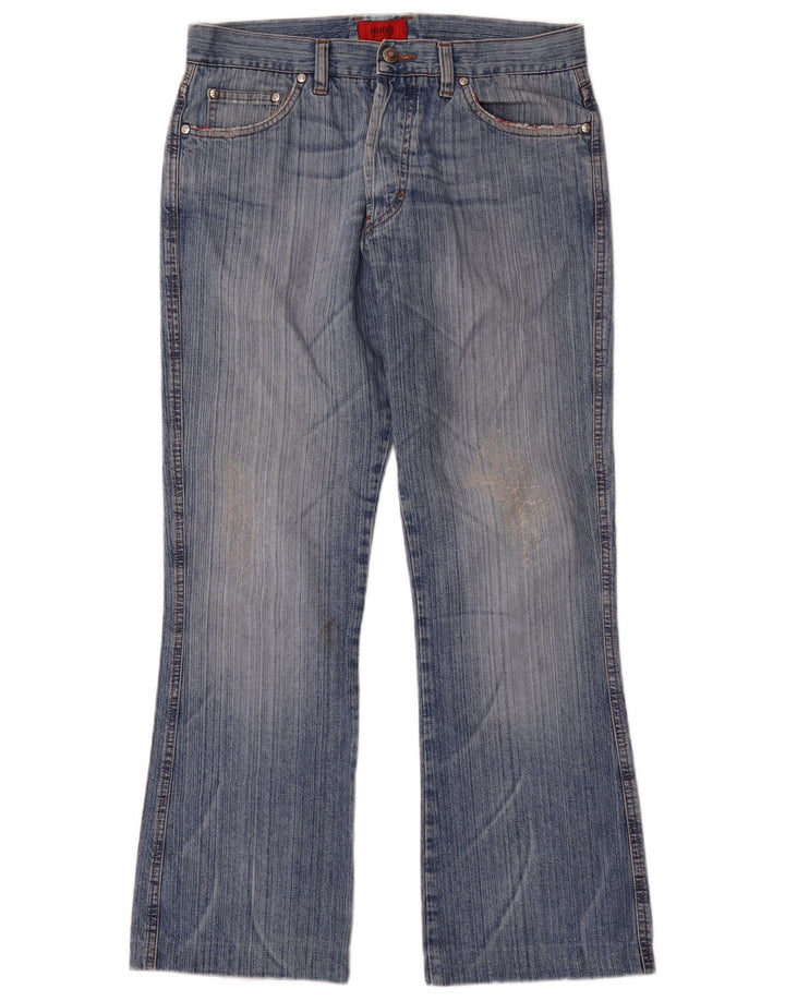 Męskie jeansy Bootcut HUGO BOSS W34 L30 Niebieskie bawełniane