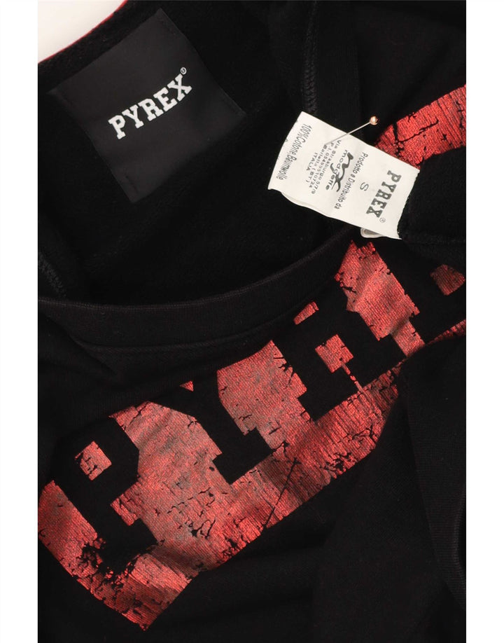 Męska bluza z grafiką Pyrex, mała, czarna, bawełniana