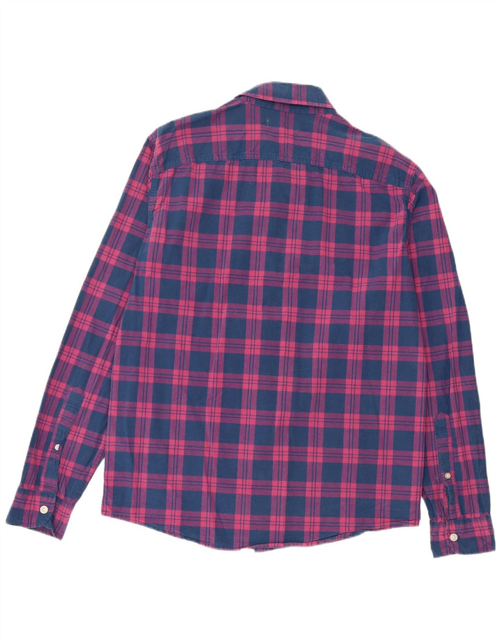 HOLLISTER Koszula męska w dużą niebieską kratkę, bawełniana