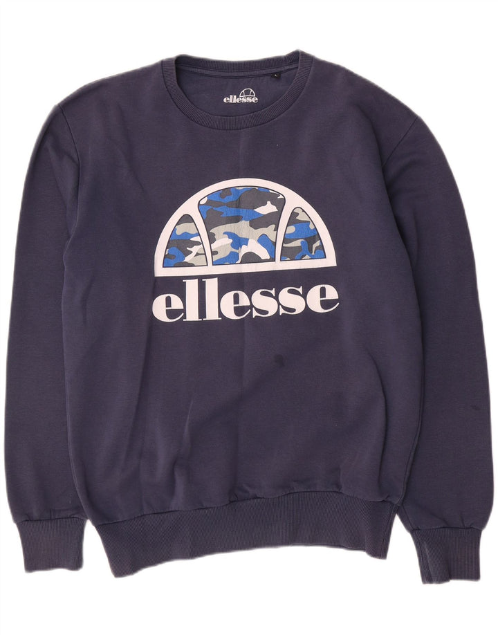 Bluza męska Ellesse, duża, granatowa, bawełniana