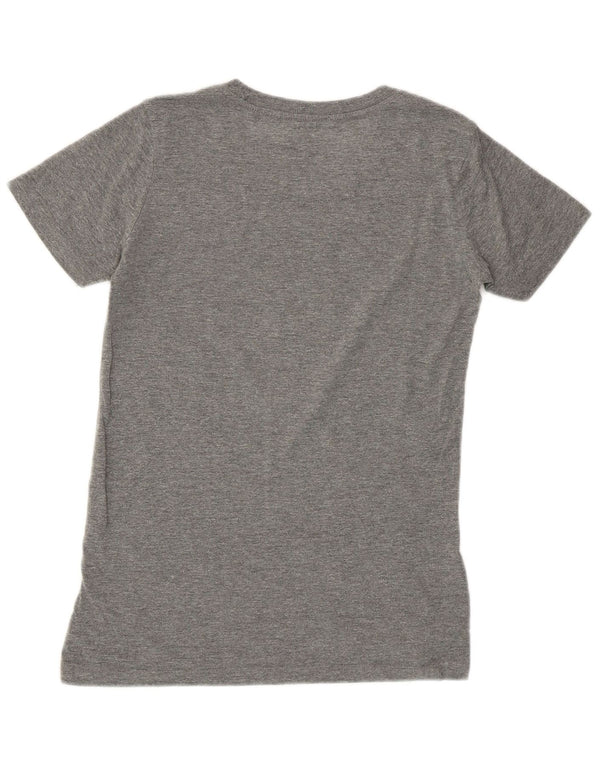 T-shirt damski Hard Rock Cafe Amsterdam z grafiką Top UK 10, mały, szary, bawełniany