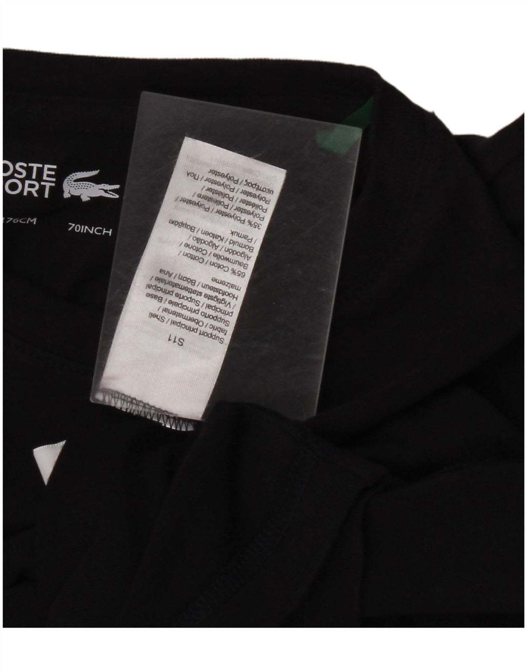 Chłopięcy top z grafiką LACOSTE z długim rękawem, 15-16 lat, granatowy, bawełniany