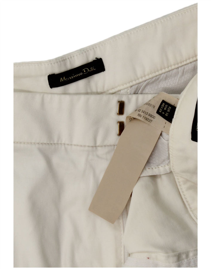 Damskie spodenki Chino Massimo Dutti EU 38 Small W28 Biała bawełna
