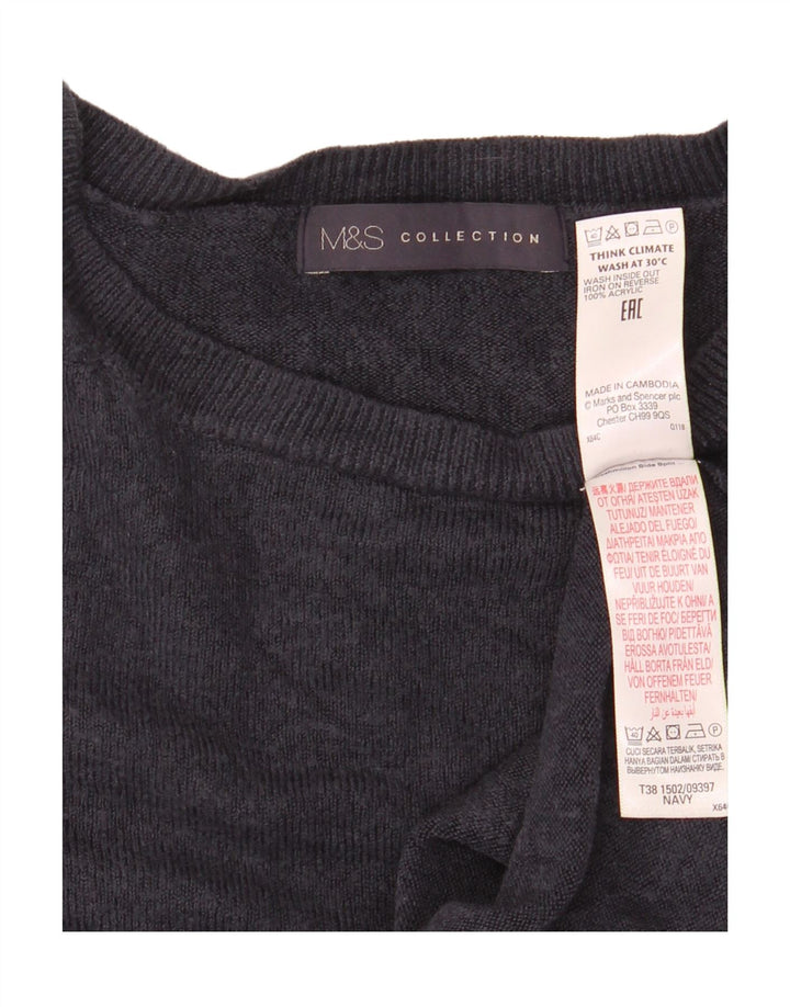 Sweter damski Marks & Spencer z okrągłym dekoltem, UK 12, średni granatowy