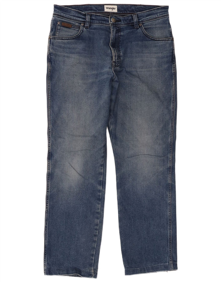 Męskie jeansy Wrangler Texas Straight W34 L29 Niebieskie, bawełniane