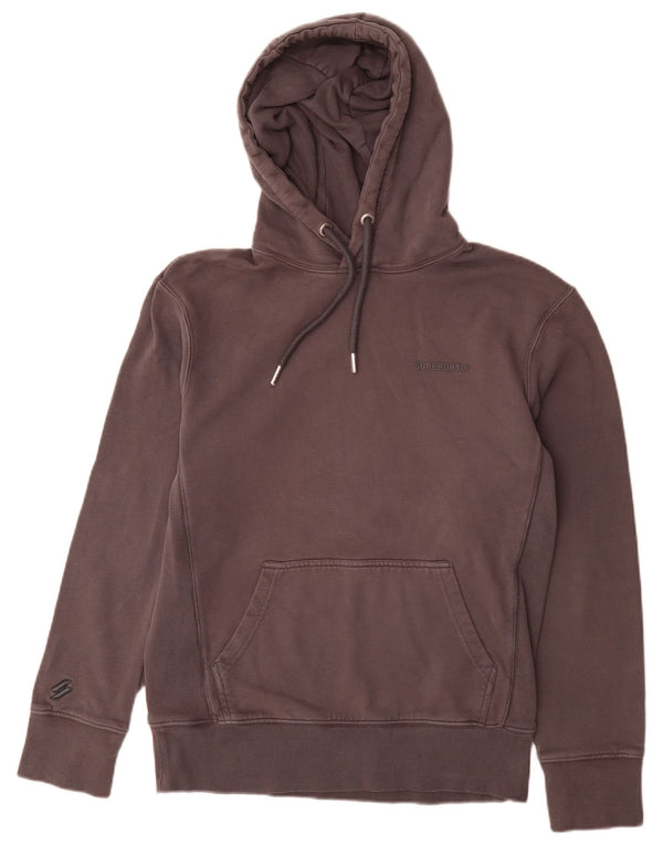 Męski sweter z kapturem Superdry, mały, brązowy, bawełniany