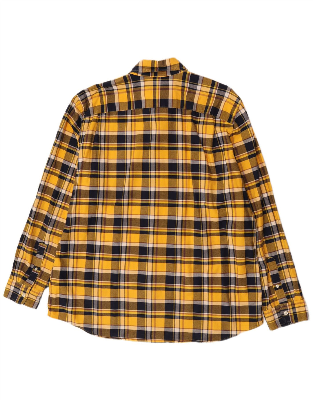 Męska koszula flanelowa Gap Slim 2XL, bawełniana w żółtą kratkę