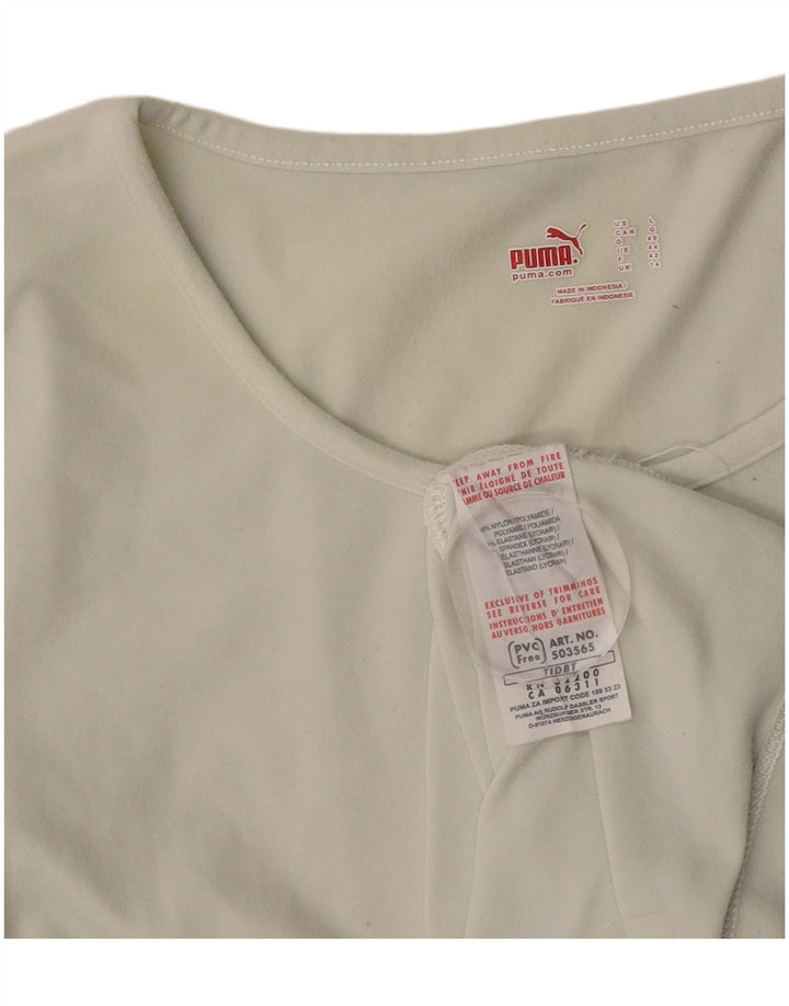 T-shirt damski PUMA Top UK 14, duży, biały nylon