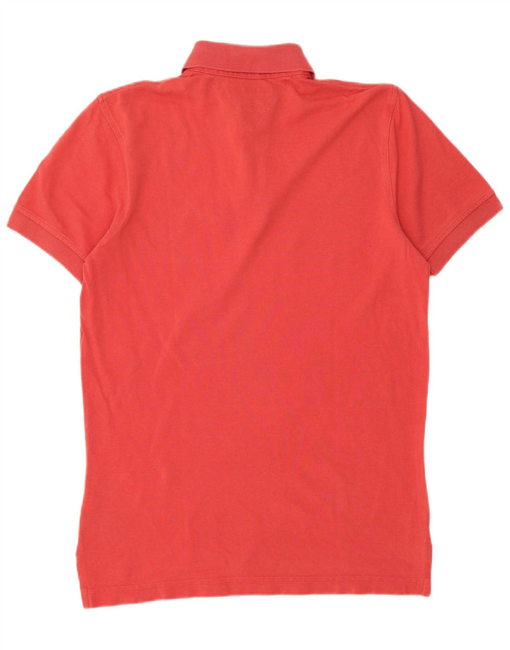 Męska koszulka polo Tommy Hilfiger, mała, czerwona, bawełniana