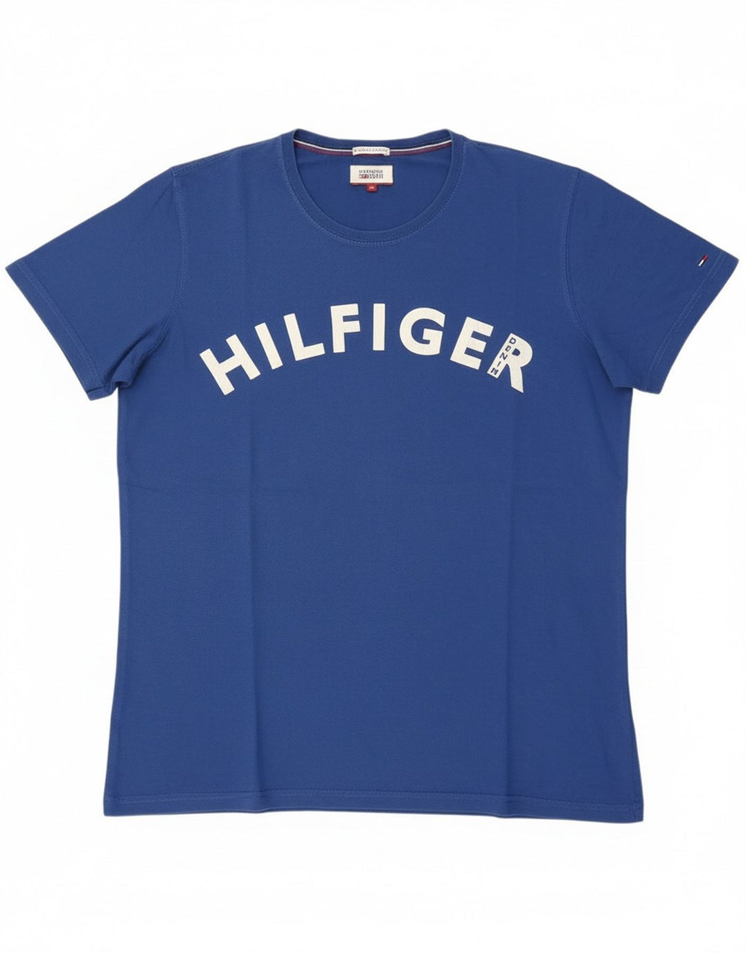 Męska koszulka z grafiką Tommy Hilfiger Top XL, niebieska, bawełniana