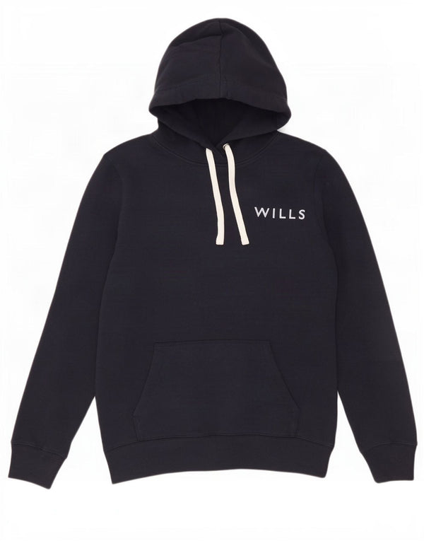 Damski sweter z kapturem i grafiką Jack Wills UK 10, mały, granatowy, bawełniany