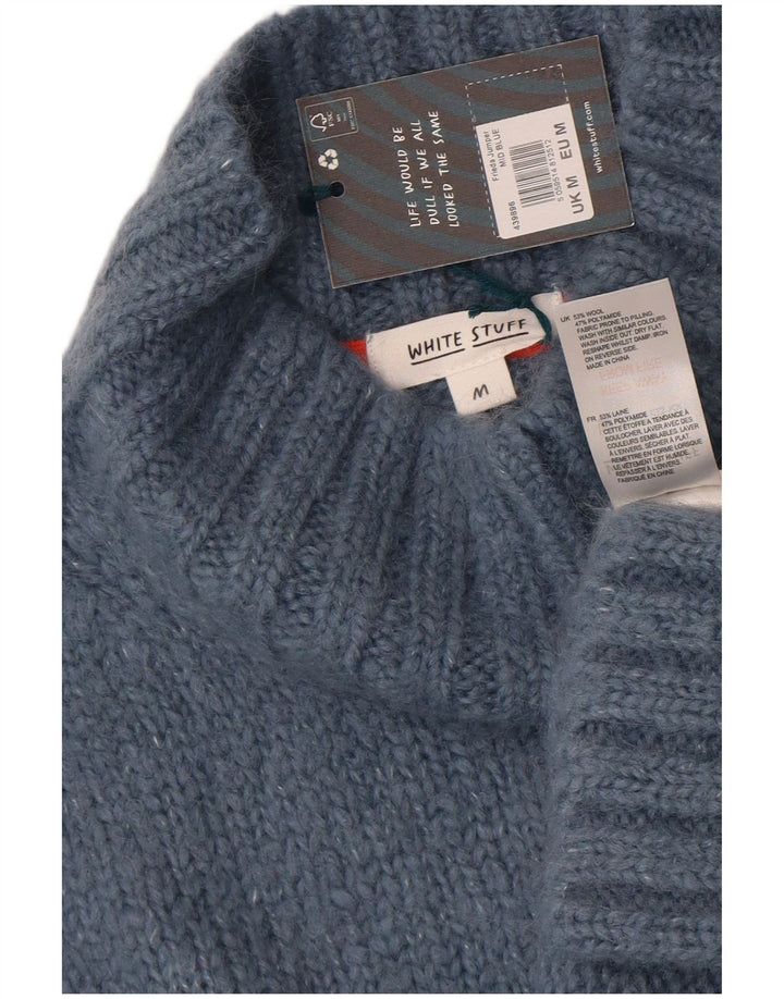 Damski sweter oversize White Stuff z golfem UK 14, średni niebieski