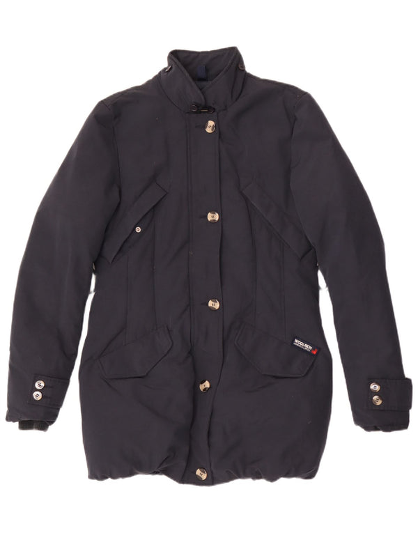 Woolrich Womens Padded Coat UK 10 Small Navy Blue Polyamide