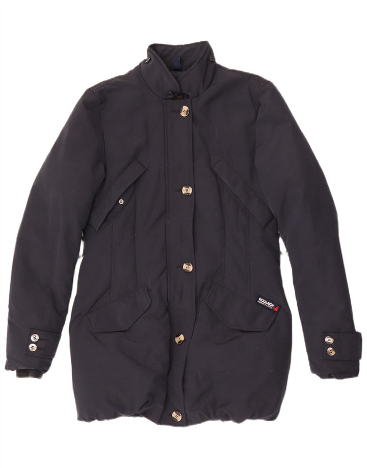 Damski płaszcz ocieplany Woolrich UK 10 Mały granatowy poliamid