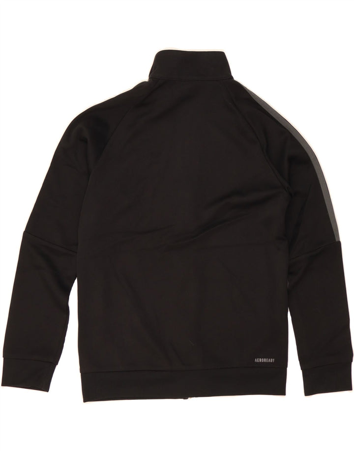 ADIDAS Boys Aeroready Tracksuit Top Jacket 9-10 Years Black Polyester Vintage Adidas and Second-Hand Adidas from Messina Hembry 