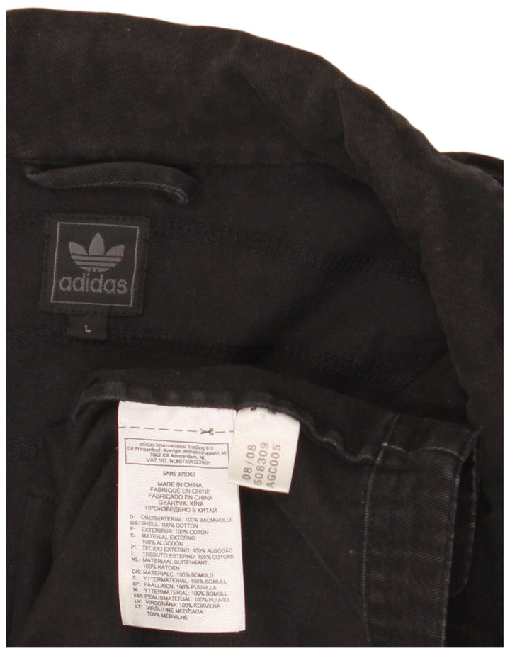 Męska kurtka wojskowa Adidas UK 40, duża, czarna, bawełniana