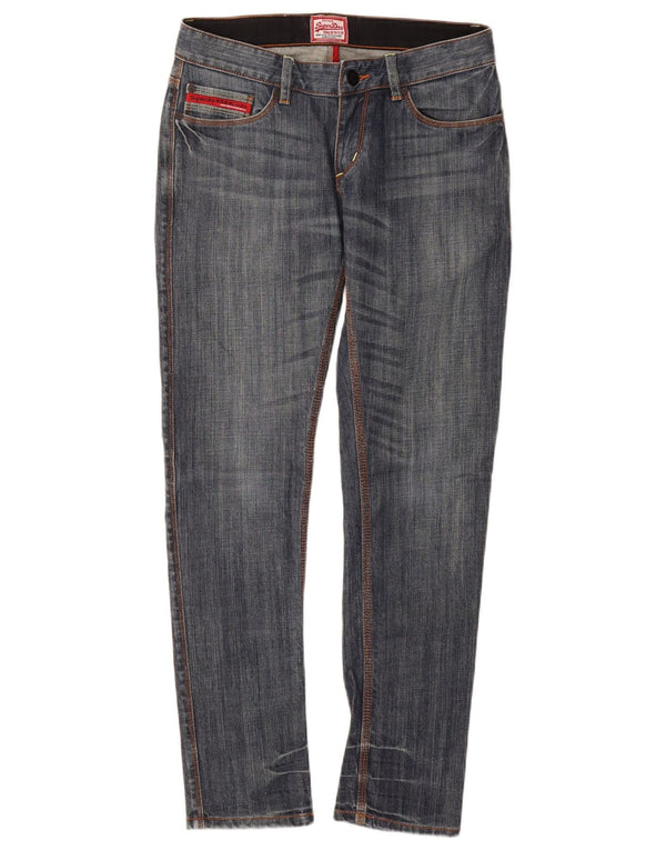 Damskie jeansy Superdry Slim W28 L30 Niebieskie, bawełniane