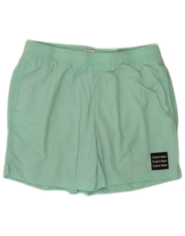 Męskie spodenki kąpielowe Calvin Klein, duże, zielone, poliamidowe