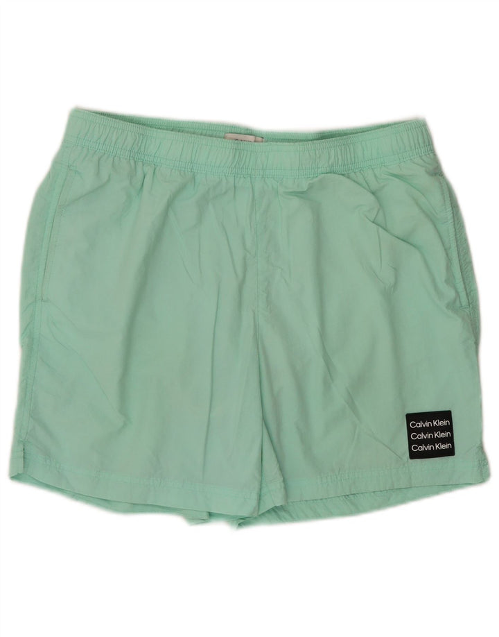 Męskie spodenki kąpielowe Calvin Klein, duże, zielone, poliamidowe