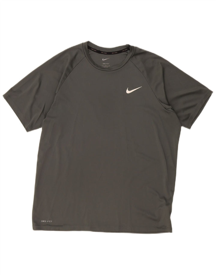 Męski T-shirt Nike Dri Fit, duży, szary, poliestrowy