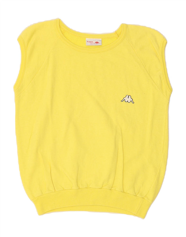 KAPPA Womens Vest Tank Top IT 44 Medium Yellow Vintage Kappa and Second-Hand Kappa from Messina Hembry 