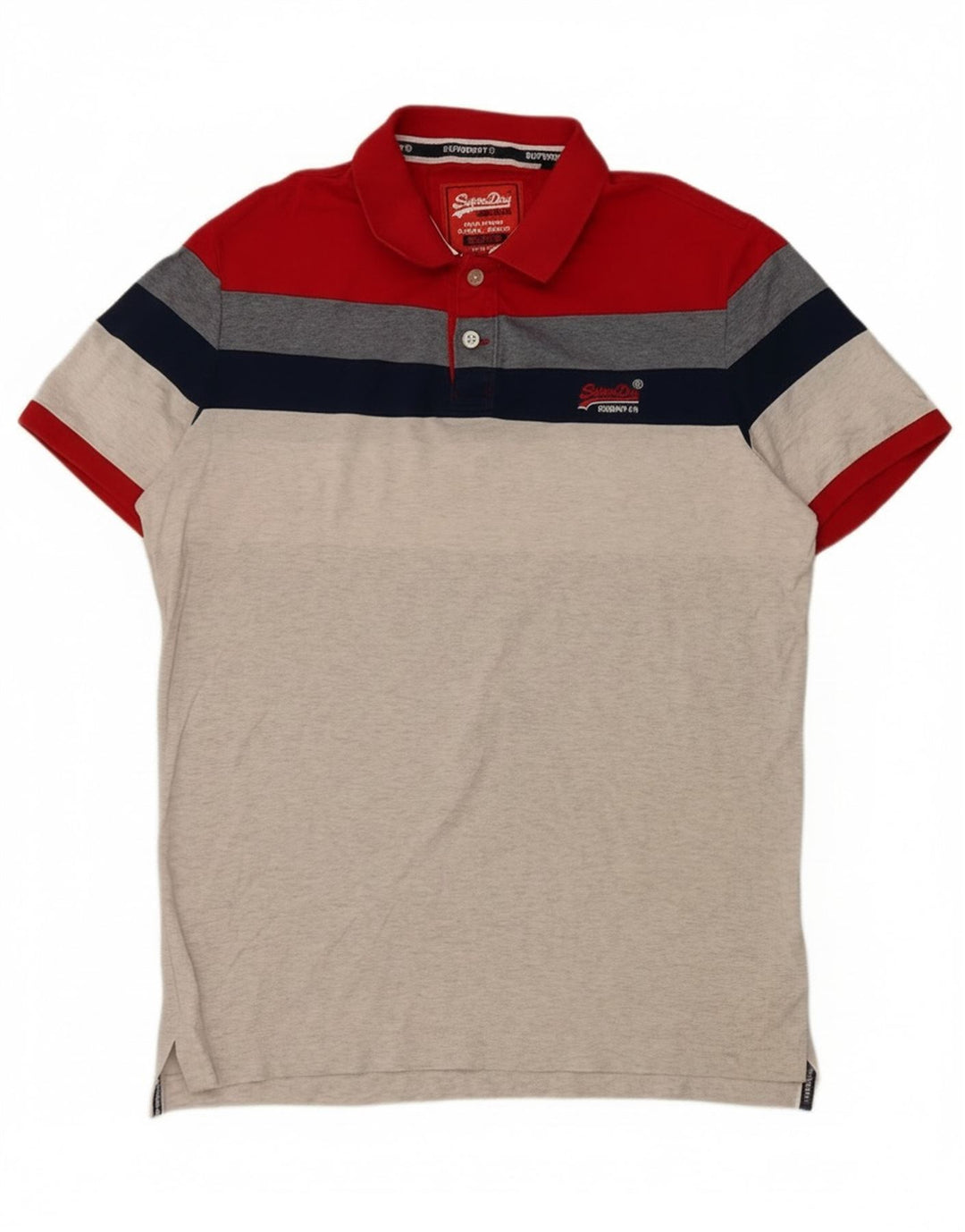 Męska koszulka polo Superdry XL, wielobarwna, bawełniana z blokami kolorów