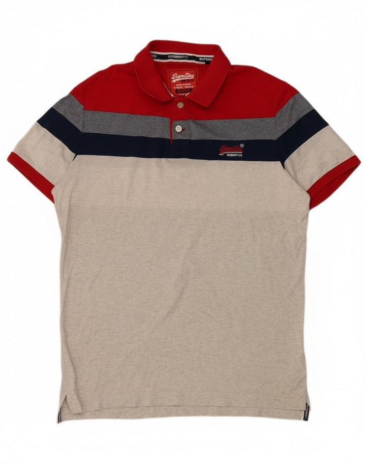Męska koszulka polo Superdry XL, wielobarwna, bawełniana z blokami kolorów