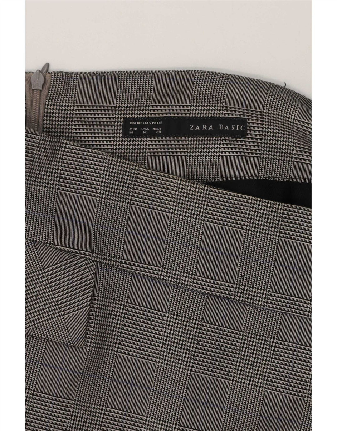 Spódnica ołówkowa damska Zara Midi Medium W30 Szara kratka