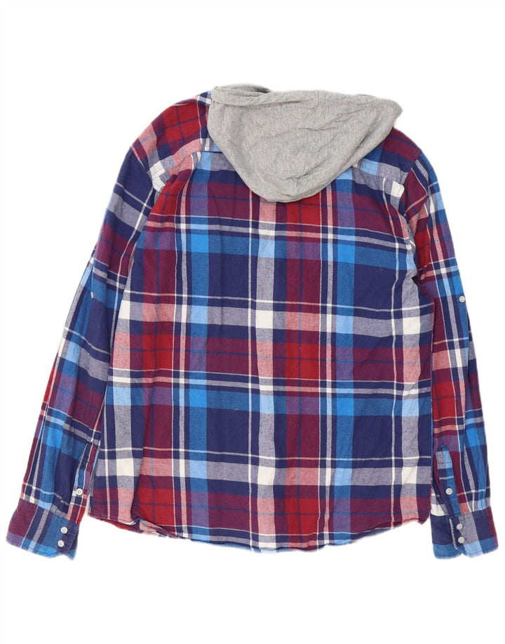 Męska koszula flanelowa z kapturem Quiksilver w dużą wielobarwną kratę