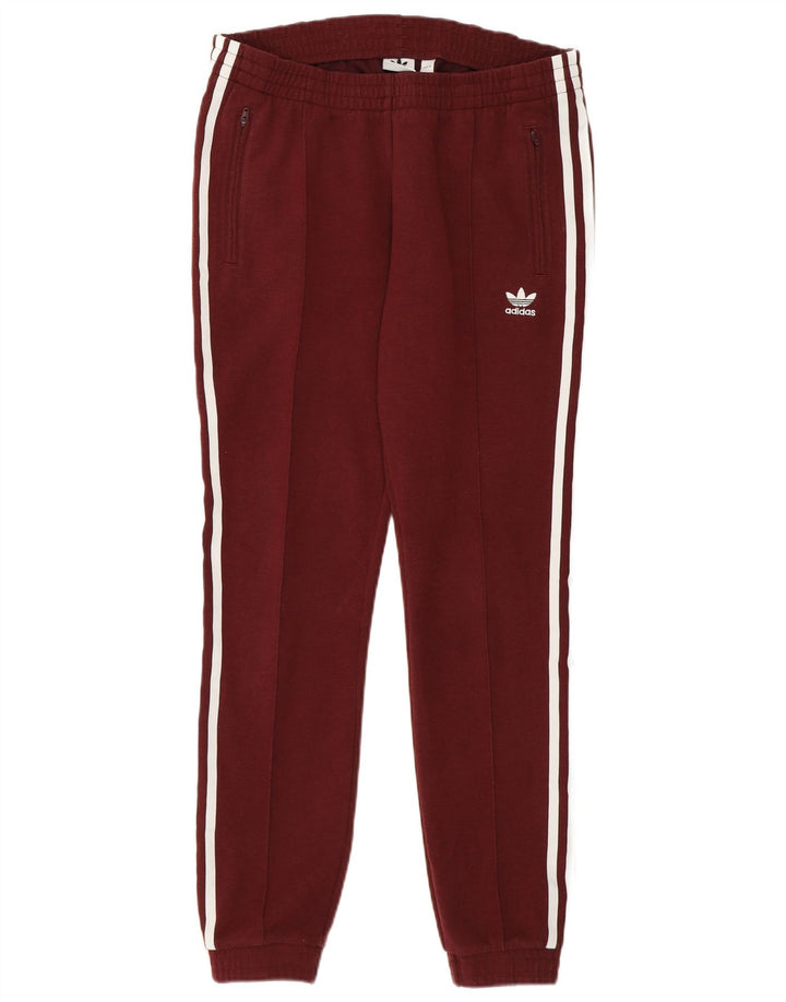Damskie spodnie dresowe Adidas Joggers UK 10 Mały bordowy poliester