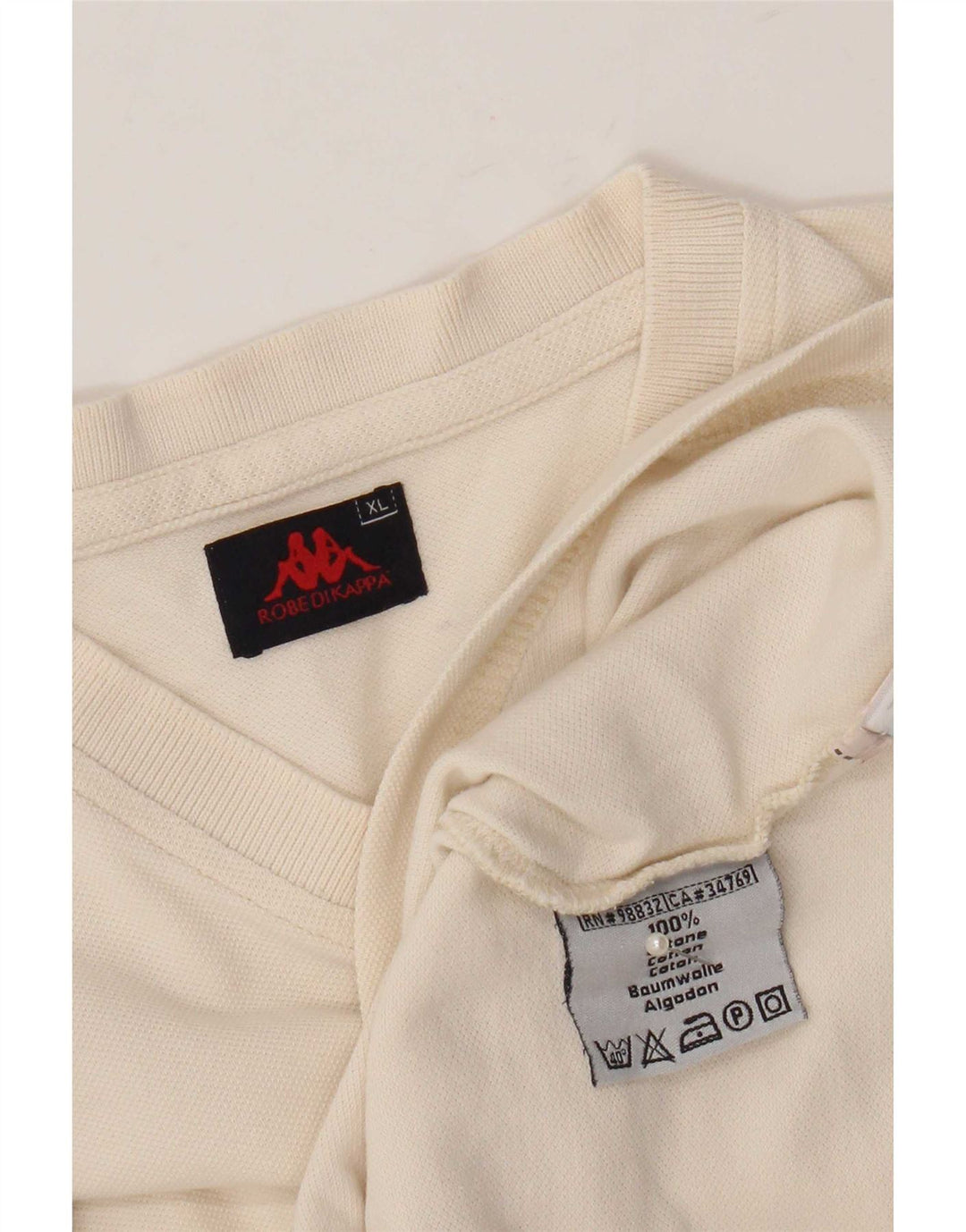 Męska koszulka Kappa Top XL, beżowa, bawełniana