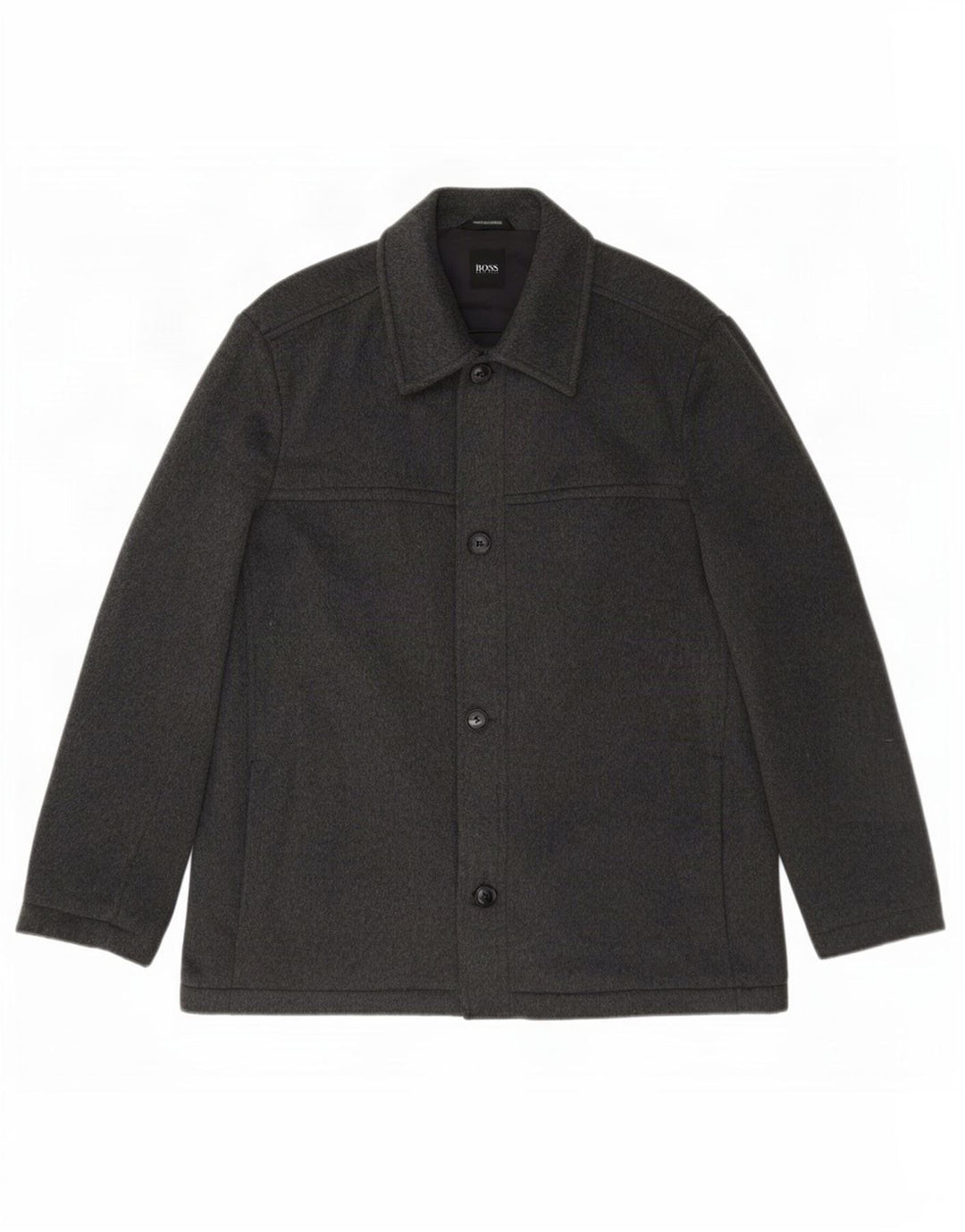 Płaszcz męski Hugo Boss IT 52 XL, szara wełna