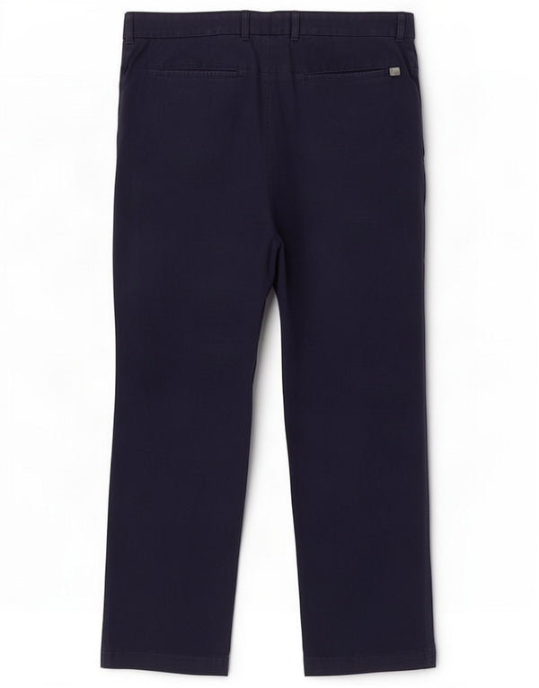 Męskie proste spodnie chino Fred Perry W36 L30 Granatowa bawełna