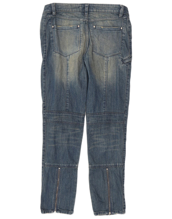Karen Millen Damskie Cargo Slim Jeans UK 10 Small W30 L29 Niebieska bawełna